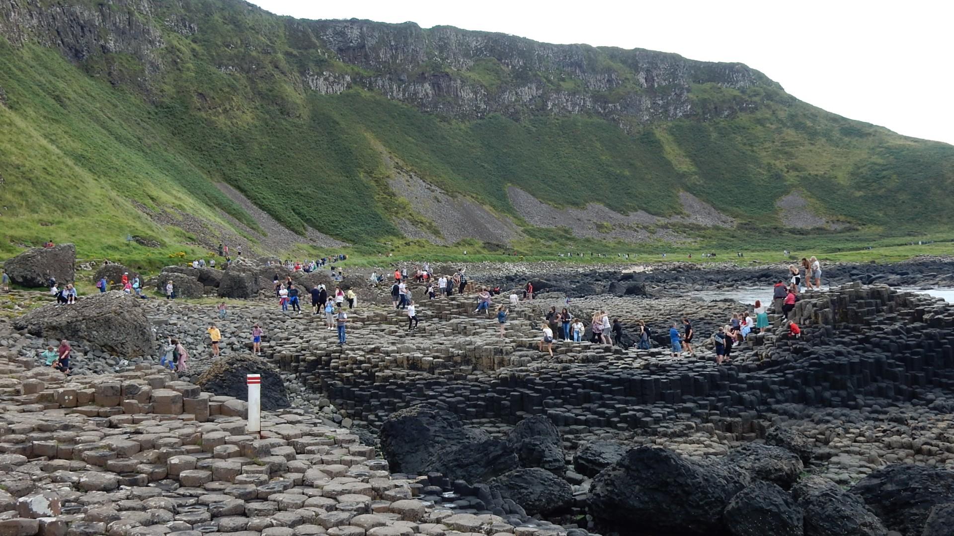 Crowds at the Giant’s Causeway, August 2020