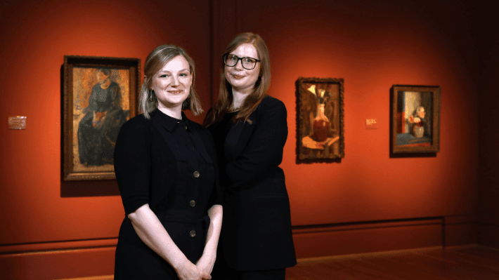 Katherine Dunleavy (The Courtauld) and Anna Liesching (National Museums NI) pictured in The Bloomsbury: A Collective exhibition at Ulster Museum