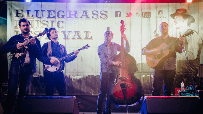 The Slocan Ramblers on stage at Bluegrass Omagh 2022