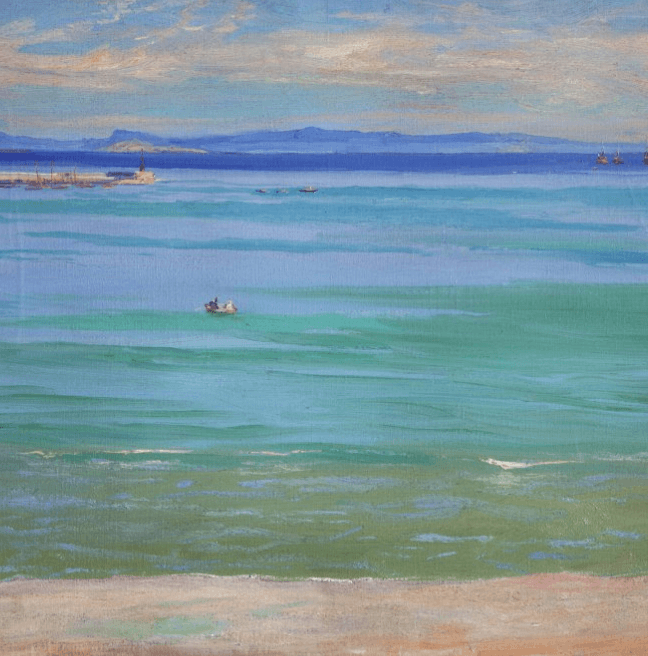 Colourful seascape painting by Sir John Lavery