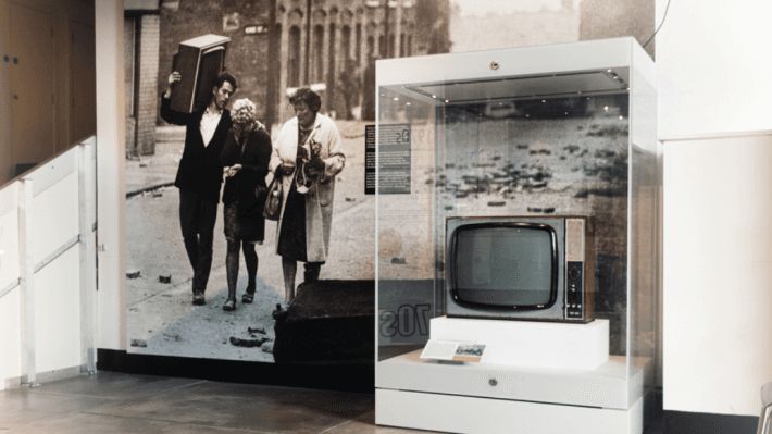 Troubles and Beyond, TV in glass case